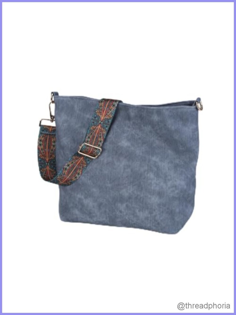 Hobo Bag for Women Slouchy Crossbody Purse Boho Guitar Strap Faux Leather